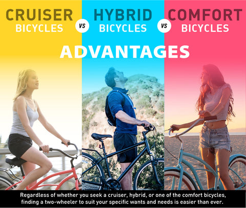 cruiser vs hybrid vs comfort bike advantages