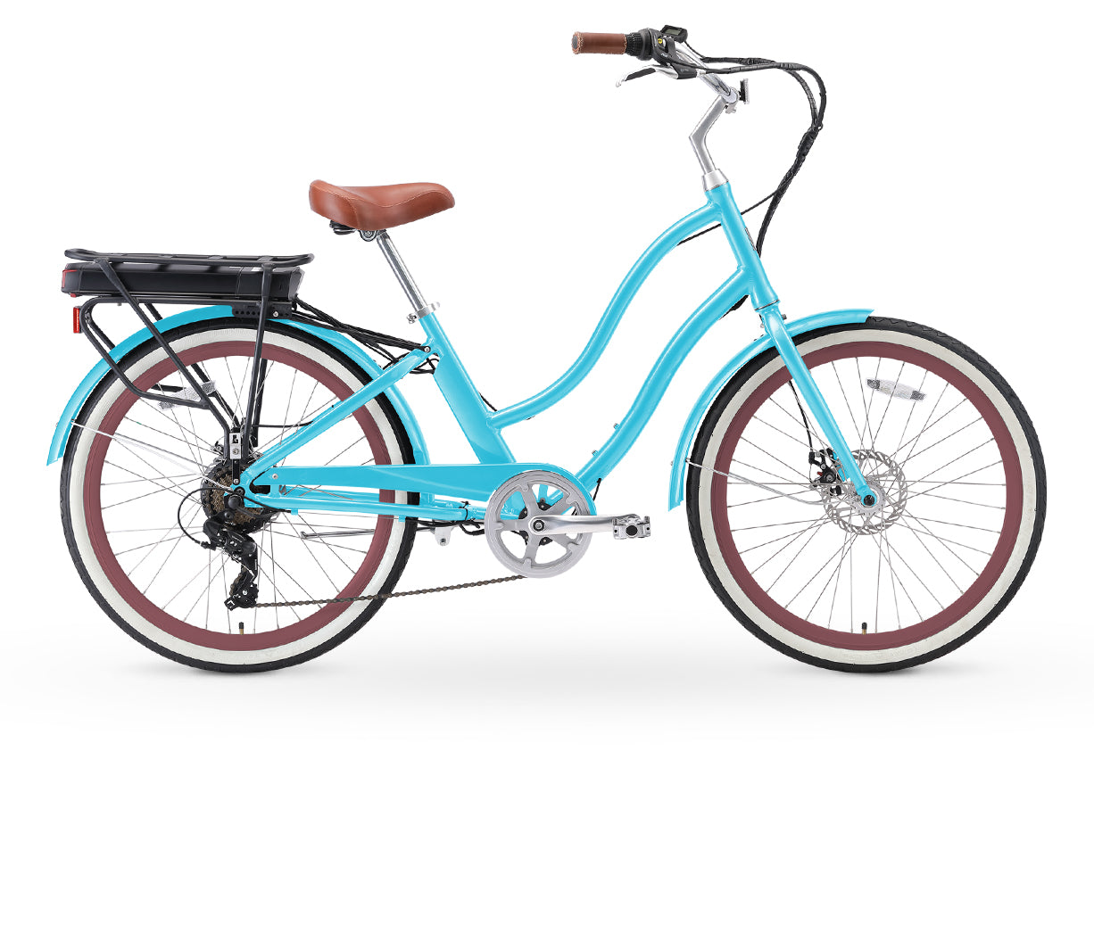 sixthreezero EVRYjourney Women's 26" 250W 7 Speed Electric Hybrid Bicycle