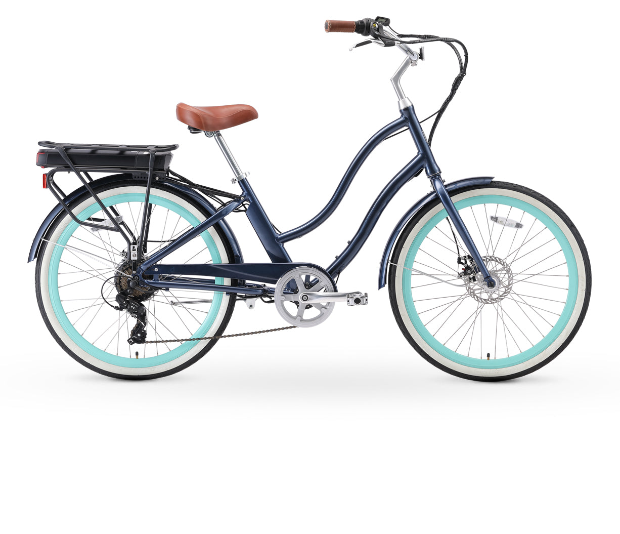 sixthreezero EVRYjourney Women's 26" 500W 7 Speed Electric Hybrid Bicycle