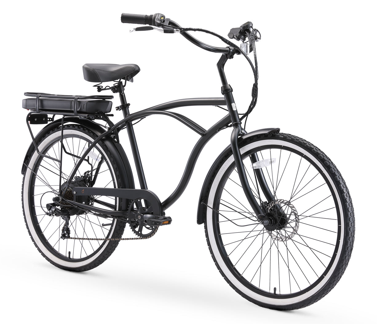 sixthreezero Around The Block Men's 26" 250W 7 Speed Electric Beach Cruiser Bicycle