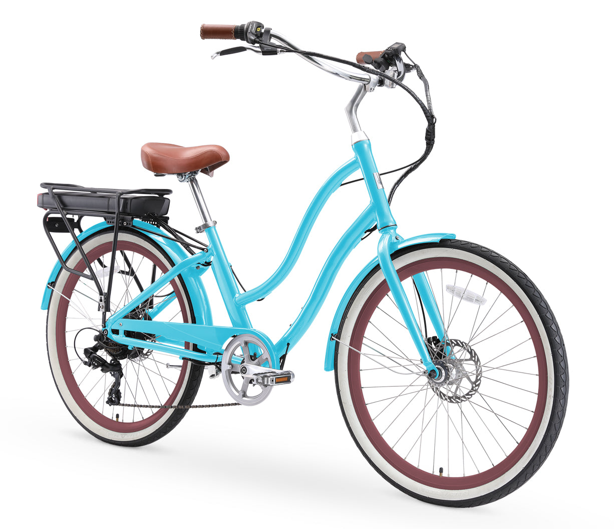 sixthreezero EVRYjourney Women's 26" 250W 7 Speed Electric Hybrid Bicycle