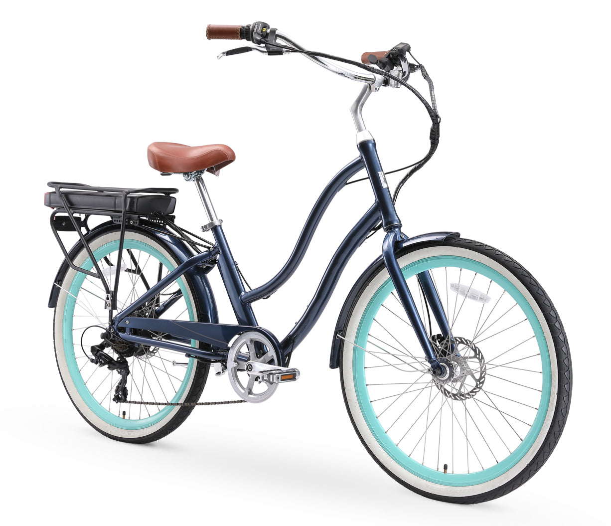 sixthreezero EVRYjourney Women's 26" 500W 7 Speed Electric Hybrid Bicycle
