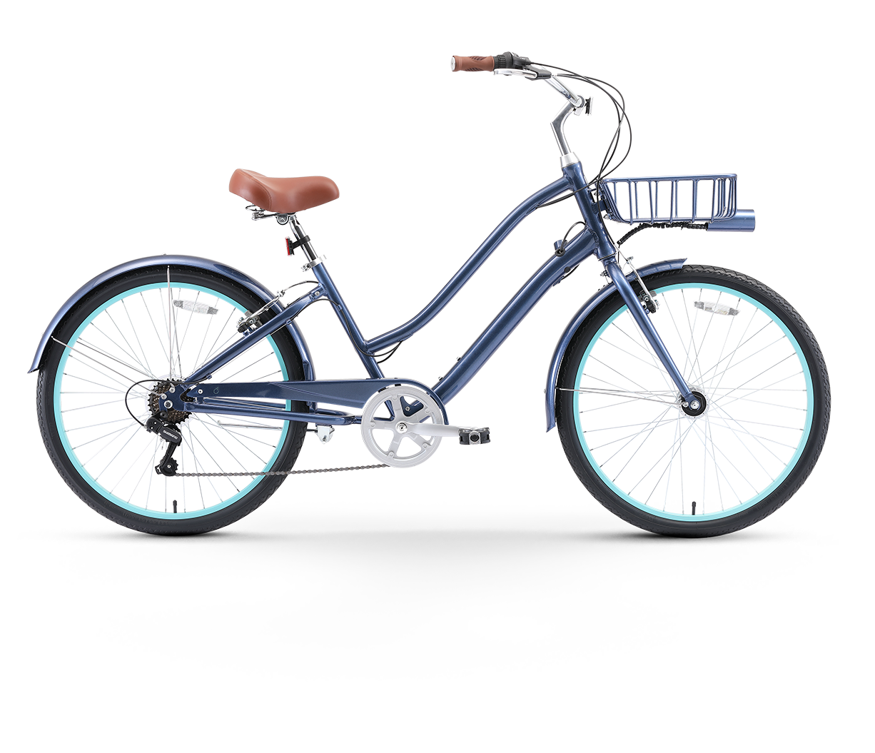 sixthreezero EVRYjourney Women's Casual Edition 7-Speed w/ Integrated Cable Lock, Light and Basket