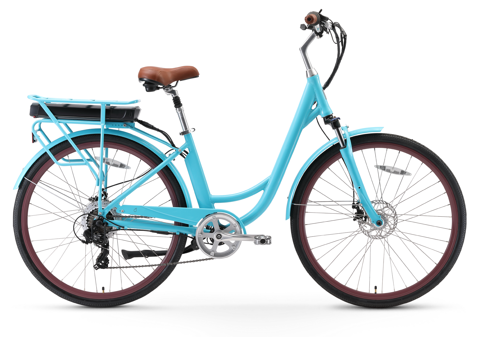 sixthreezero Body Ease Women's 500W 7-Speed Step-Through Electric Bicycle