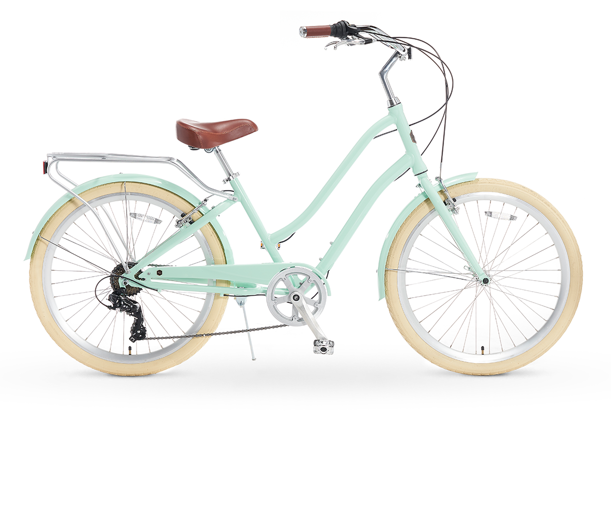 A/O Women's Frida 7 Speed Step-Through Touring Hybrid Bicycle