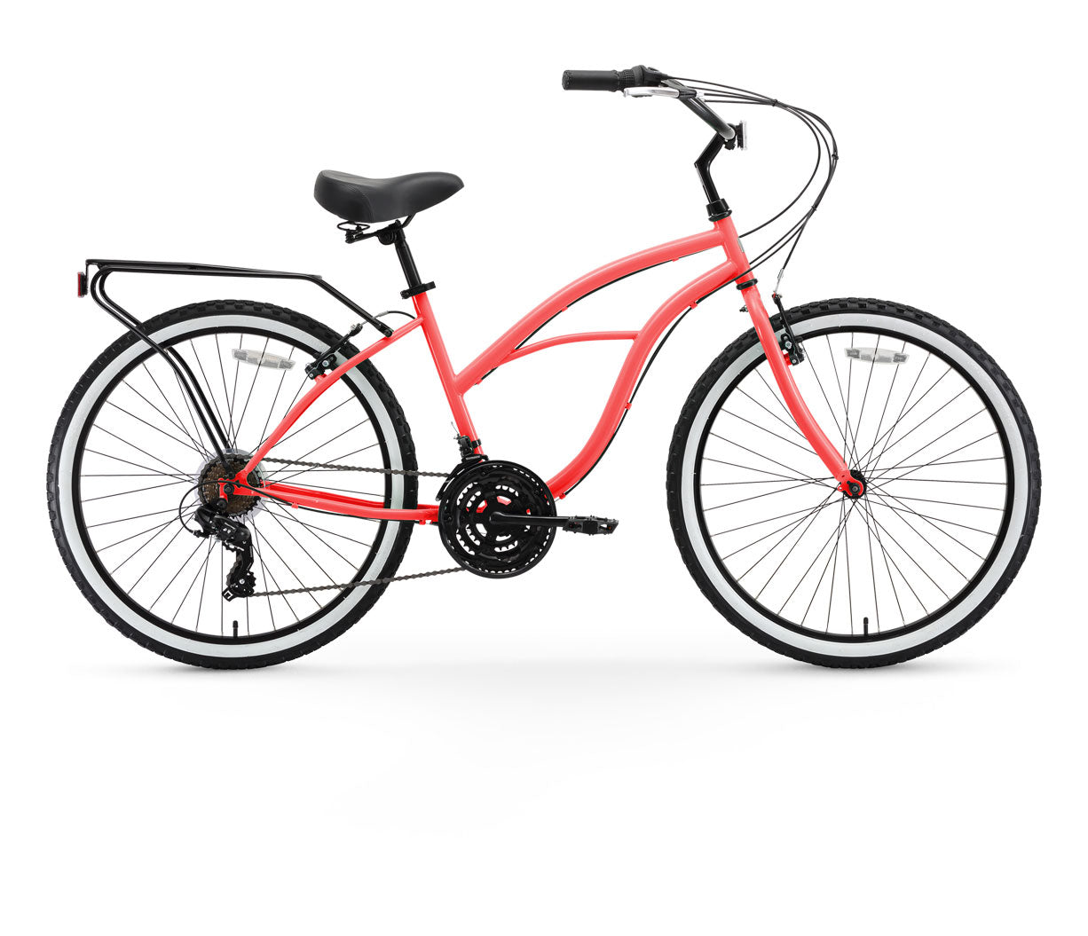 sixthreezero Around the Block Women's 26" 21 Speed Cruiser Bicycle