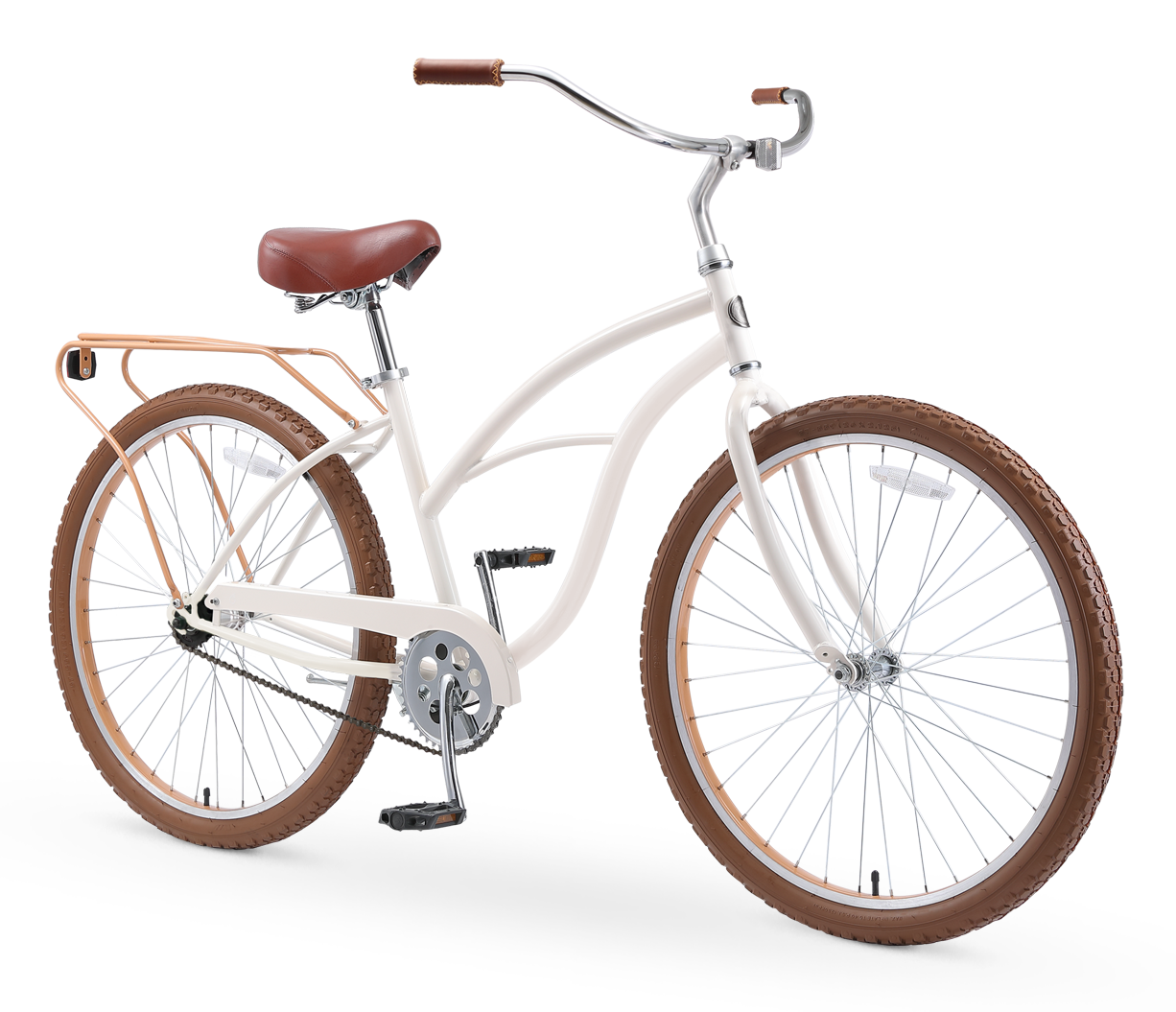 sixthreezero NEW Around the Block Women's 26" Single Speed Beach Cruiser Bicycle with Rear Rack
