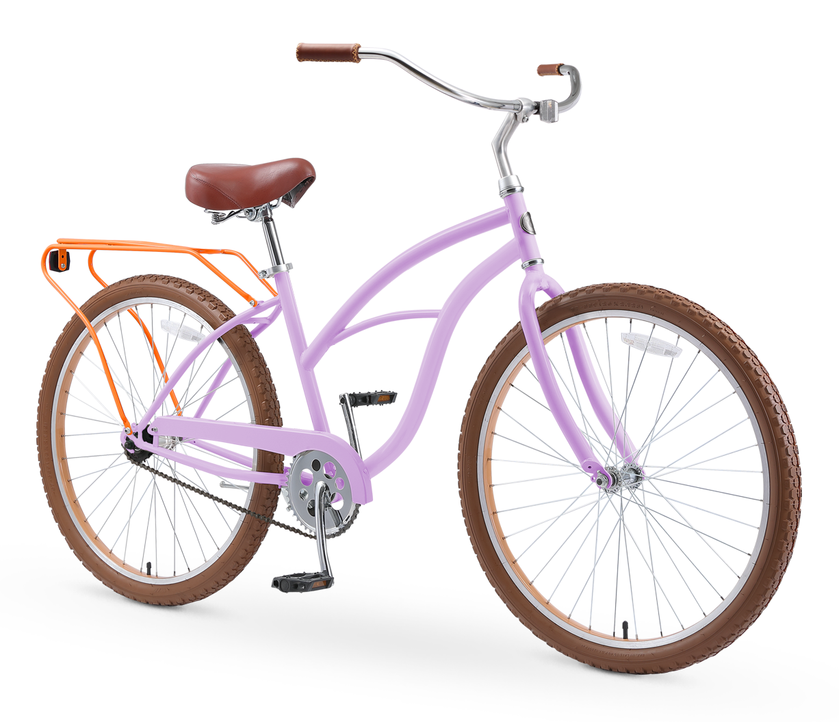 sixthreezero NEW Around the Block Women's 26" Single Speed Beach Cruiser Bicycle with Rear Rack