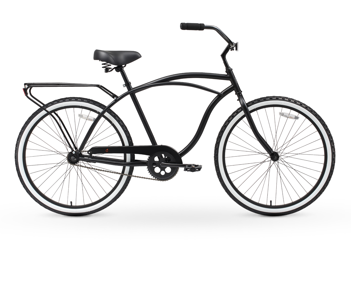 sixthreezero Around the Block Men's 24" Single Speed Beach Cruiser Bicycle with Rear Rack