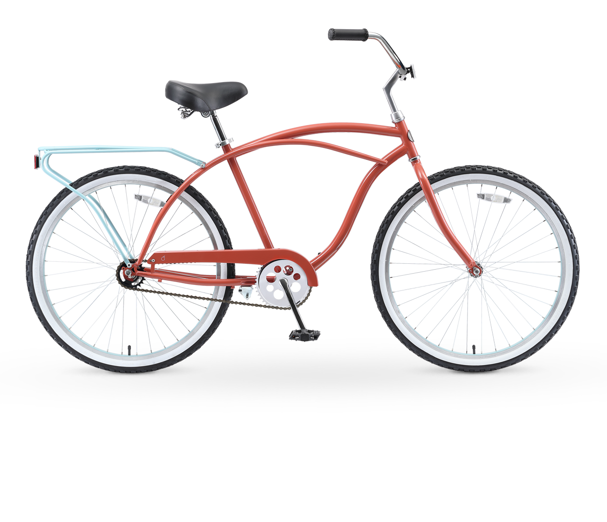 sixthreezero NEW Around the Block Men's 26" Single Speed Beach Cruiser Bicycle with Rear Rack