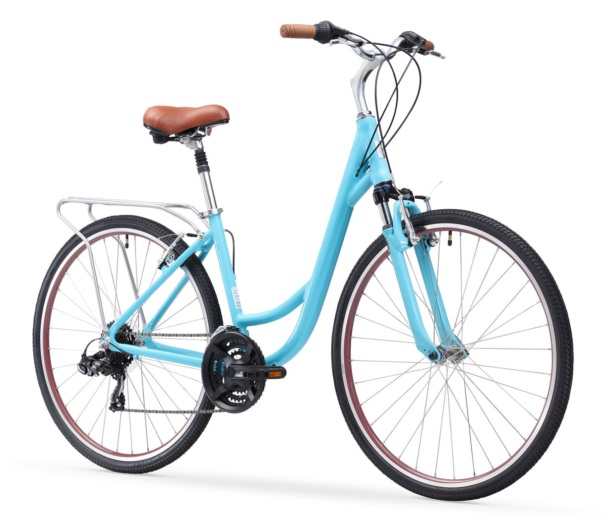 sixthreezero Body Ease Women's 21 Speed Step Through Comfort Bicycle