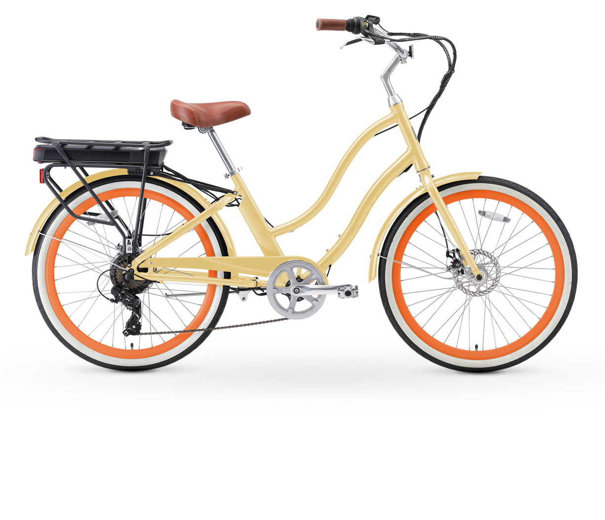 sixthreezero EVRYjourney Women's 26" 500W 7 Speed Electric Hybrid Bicycle