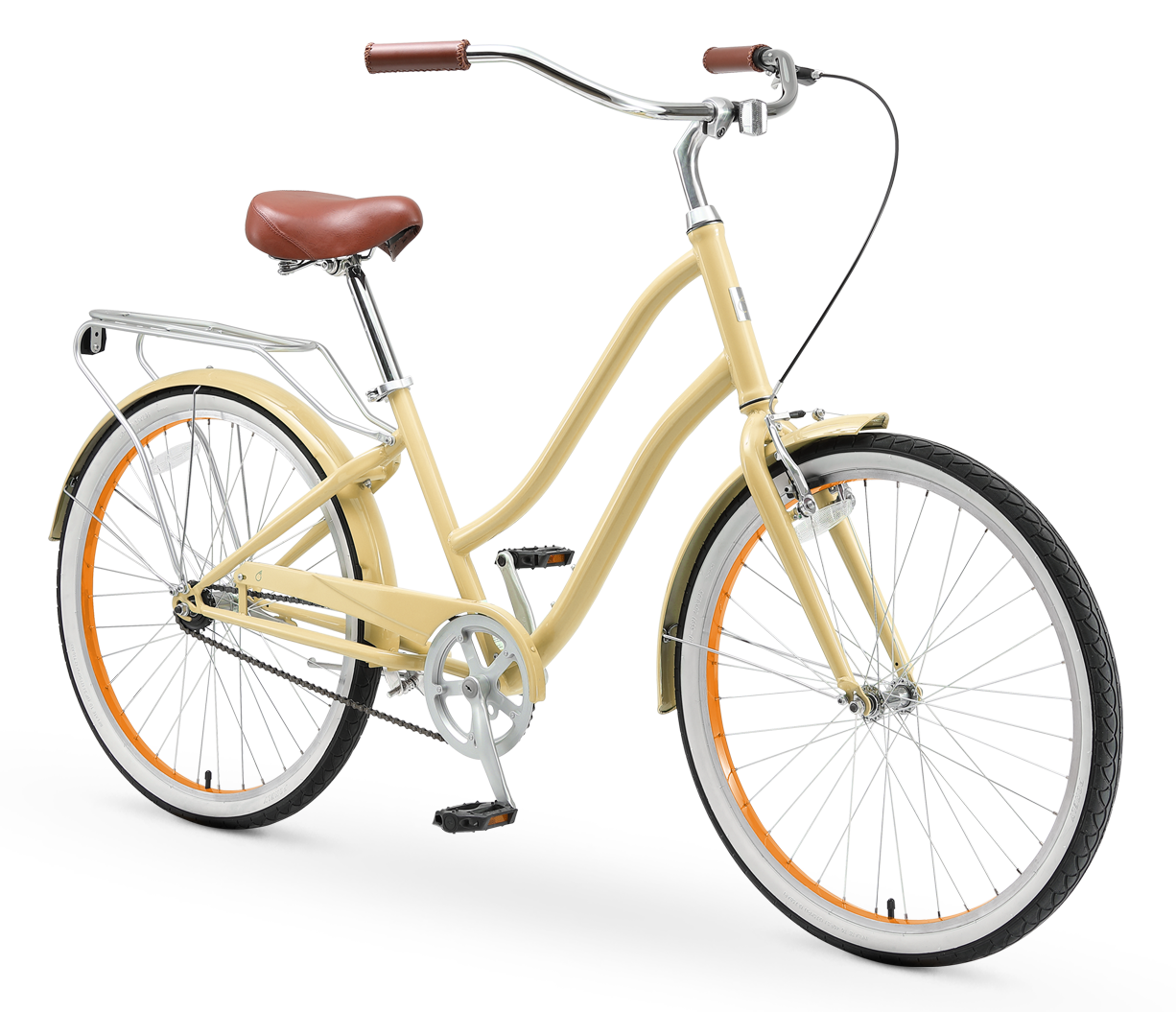 sixthreezero EVRYjourney Women's 26" Single Speed Steel Step-Through Touring Hybrid Bicycle