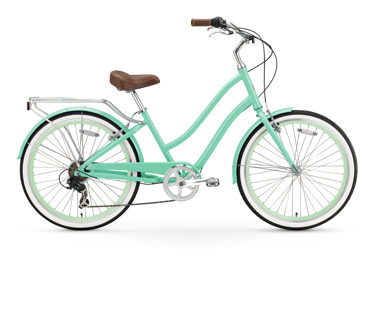 sixthreezero EVRYjourney Women's 26" 7 Speed Steel Step-Through Touring Hybrid Bicycle