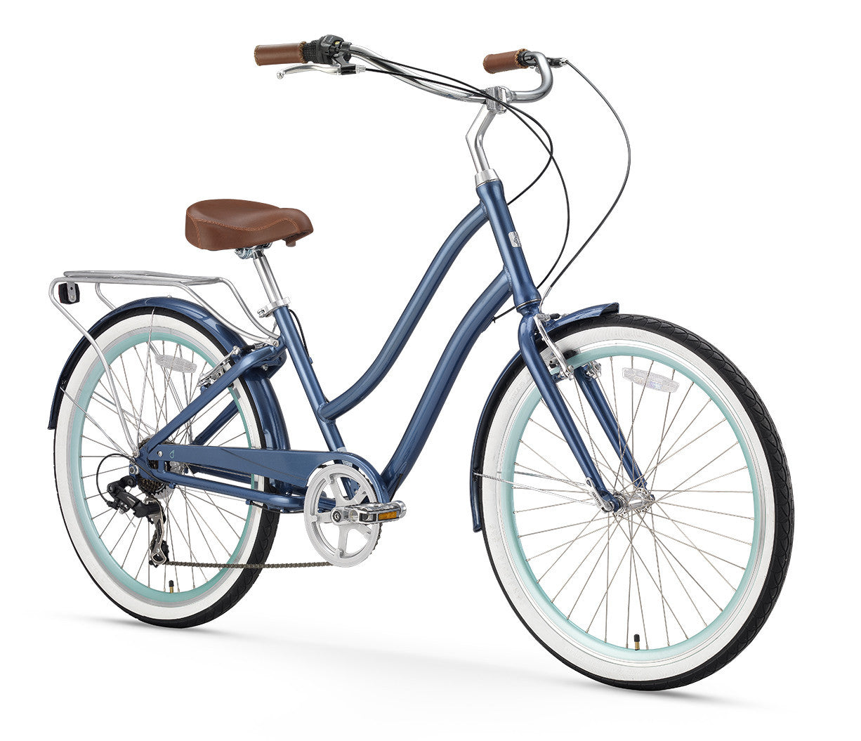 sixthreezero EVRYjourney Women's 26" 7 Speed Step-Through Touring Hybrid Bicycle