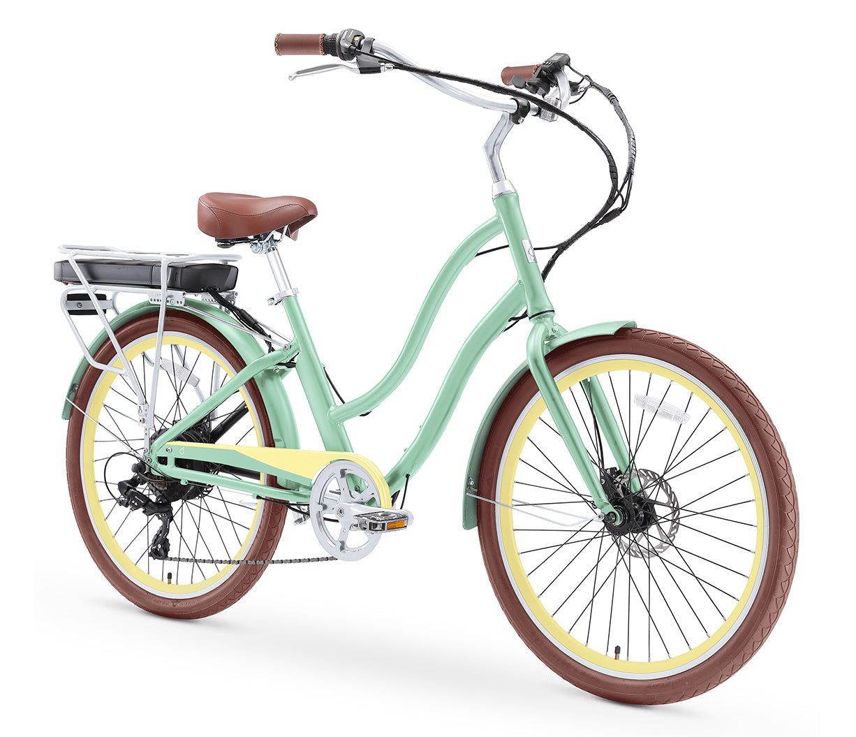 sixthreezero EVRYjourney Women's NEW 26" 500W 7-Speed Step-Through Touring Hybrid Bicycle,