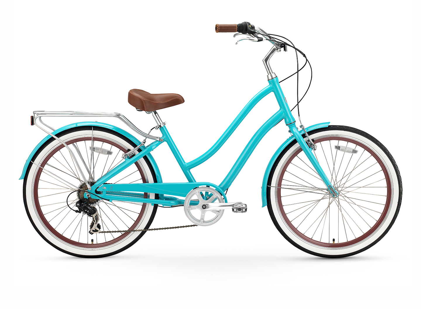 sixthreezero EVRYjourney Women's 24" 7 Speed Step-Through Touring Hybrid Bicycle