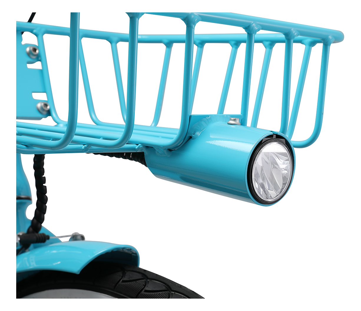 sixthreezero EVRYjourney Deluxe Women's 26" 7-Speed Touring Hybrid Bicycle w/ Integrated Lock, Basket, Light