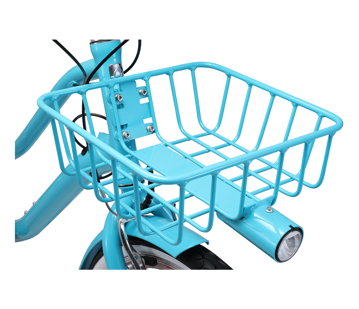 sixthreezero EVRYjourney Deluxe Women's 26" 7-Speed Touring Hybrid Bicycle w/ Integrated Lock, Basket, Light