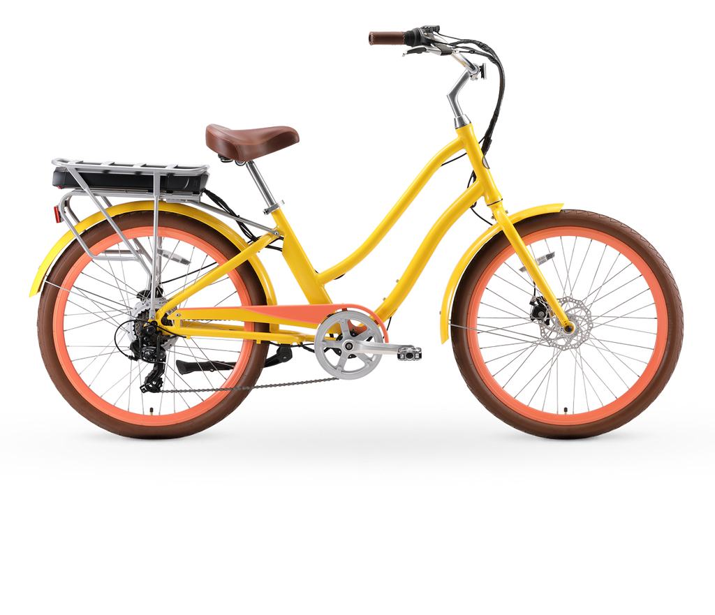 sixthreezero EVRYjourney Women's NEW 26" 500W 7-Speed Step-Through Touring Hybrid Bicycle,