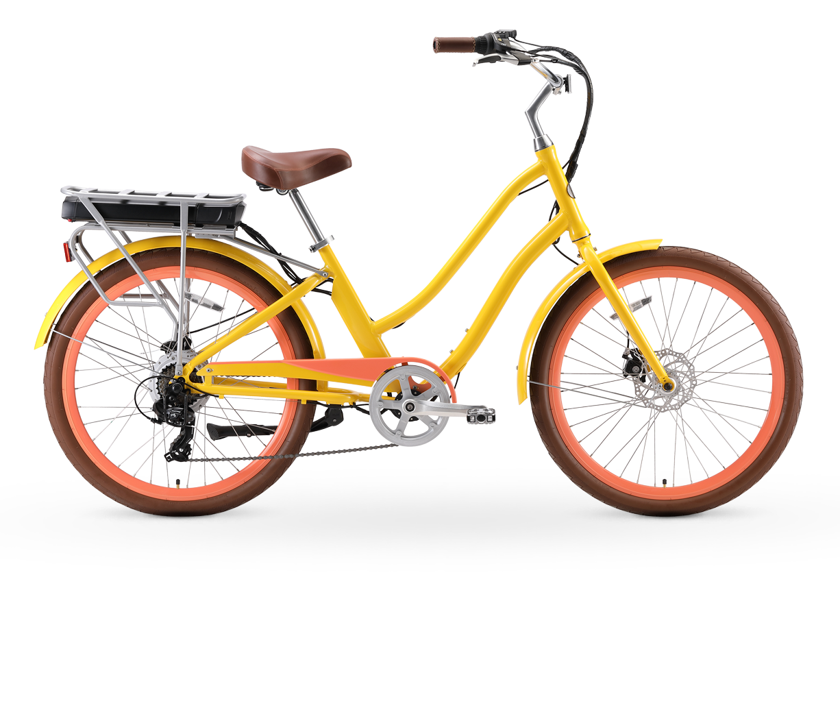 sixthreezero EVRYjourney Women's NEW 26" 500W 7-Speed Step-Through Touring Hybrid Bicycle,