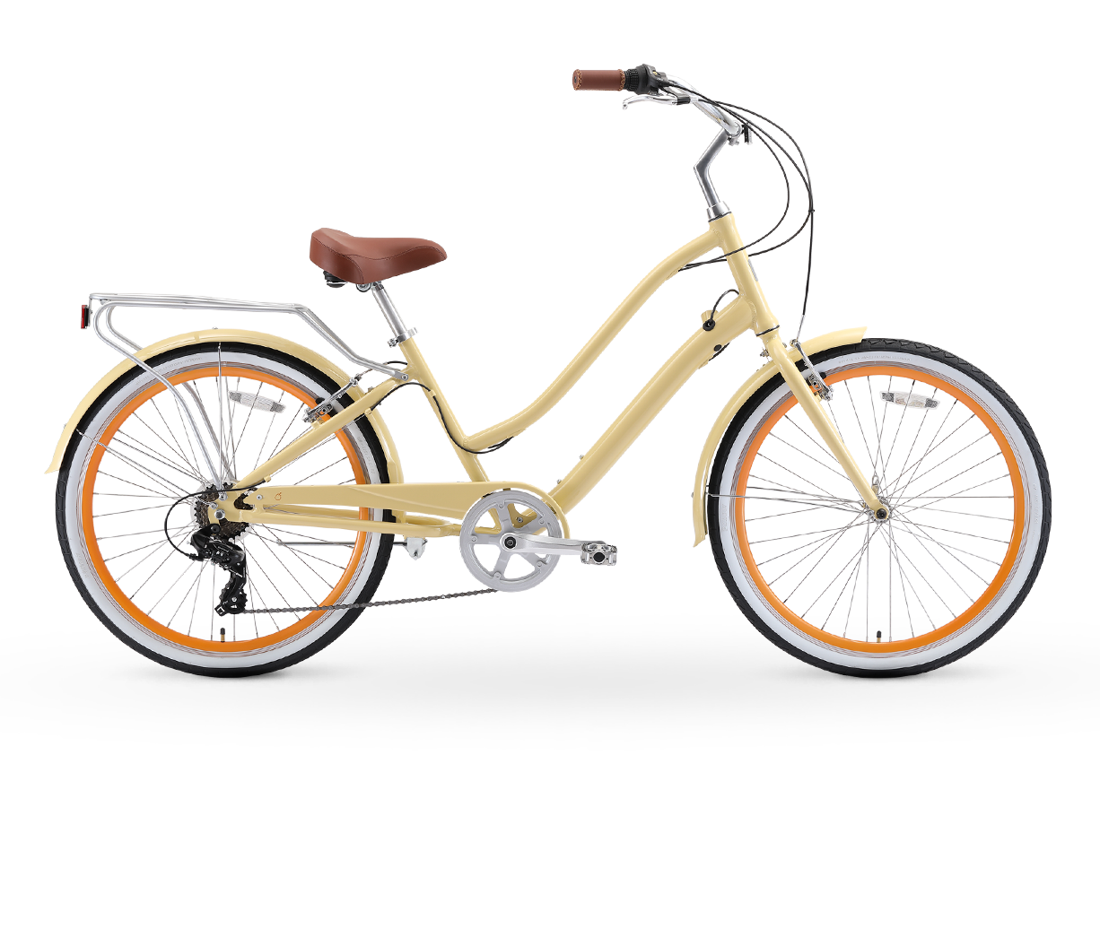 sixthreezero EVRYjourney Women's w/ Integrated Lock 26" 7-Speed Step-Through Touring Hybrid Bicycle