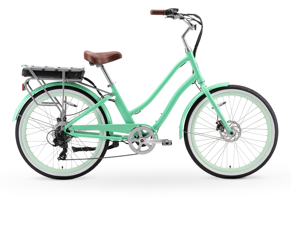 sixthreezero EVRYjourney Women's 26" 500W 7 Speed Electric Hybrid Bicycle