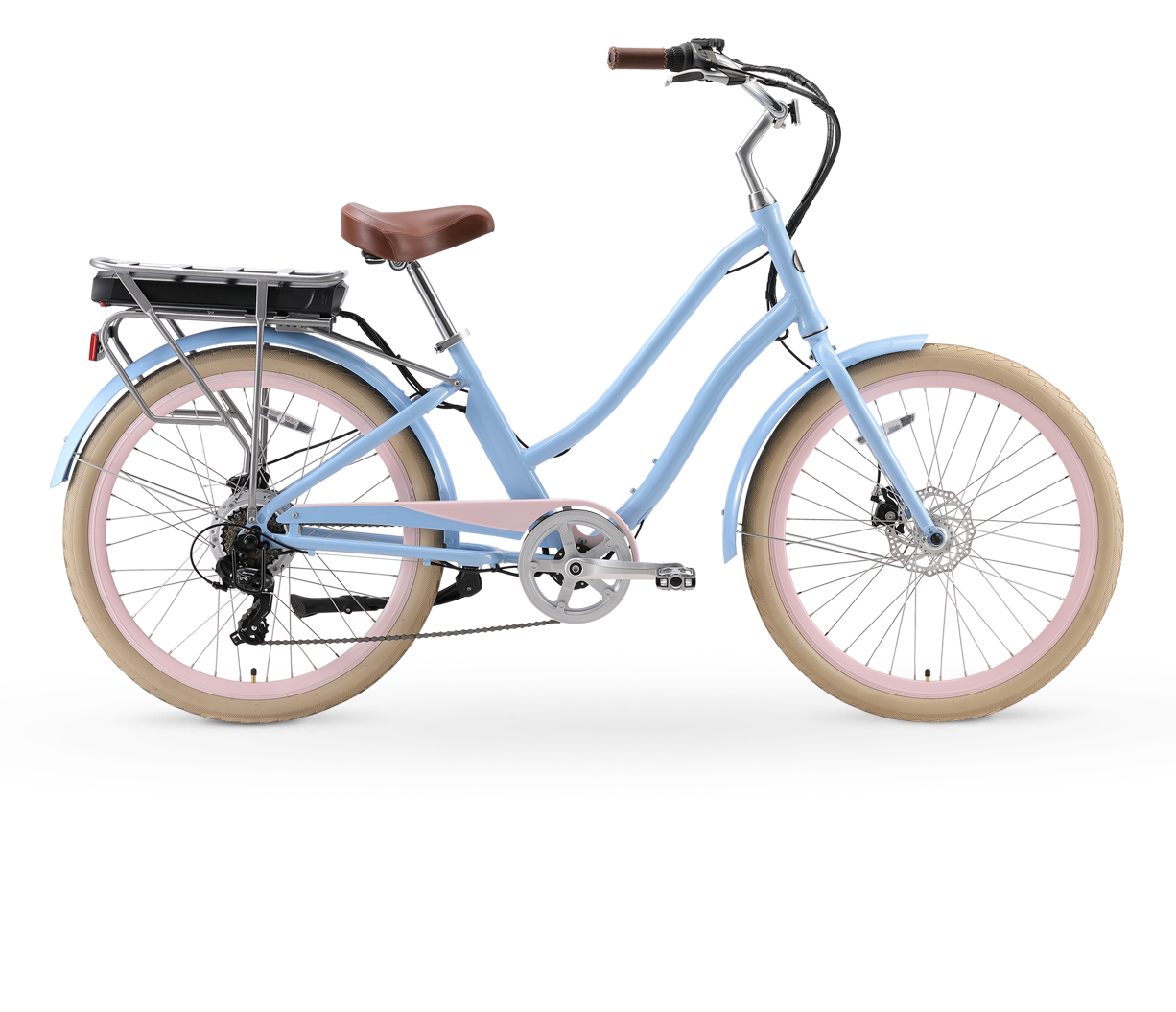 sixthreezero EVRYjourney Women's NEW 26" 500W 7-Speed Step-Through Touring Hybrid Bicycle,