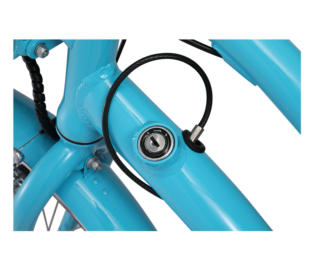 sixthreezero EVRYjourney Deluxe Women's 26" 7-Speed Touring Hybrid Bicycle w/ Integrated Lock, Basket, Light