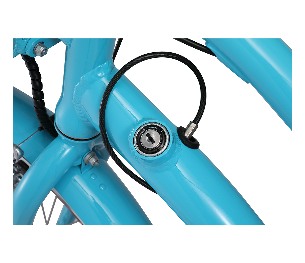 sixthreezero EVRYjourney Deluxe Women's 26" 7-Speed Touring Hybrid Bicycle w/ Integrated Lock, Basket, Light