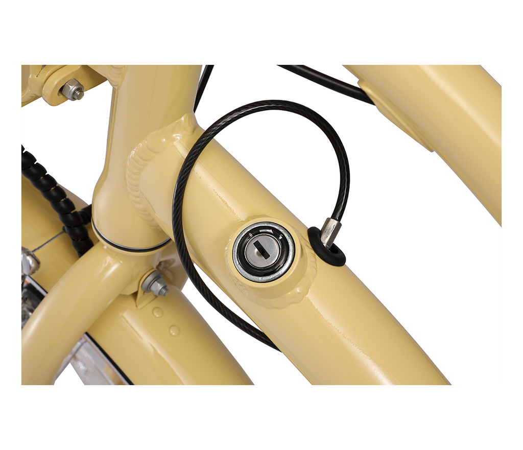 sixthreezero EVRYjourney Deluxe Women's 26" 7-Speed Touring Hybrid Bicycle w/ Integrated Lock, Basket, Light