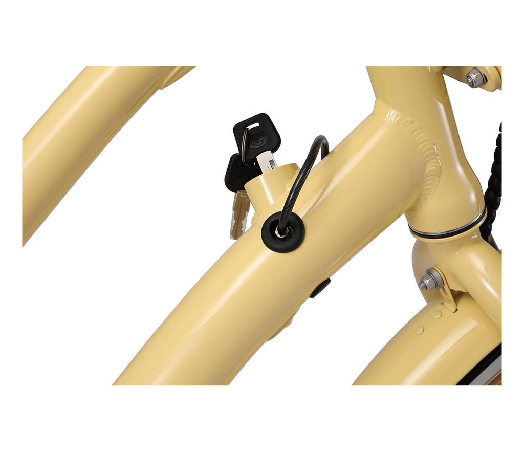 sixthreezero EVRYjourney Deluxe Women's 26" 7-Speed Touring Hybrid Bicycle w/ Integrated Lock, Basket, Light