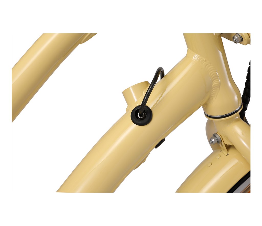 sixthreezero EVRYjourney Deluxe Women's 26" 7-Speed Touring Hybrid Bicycle w/ Integrated Lock, Basket, Light