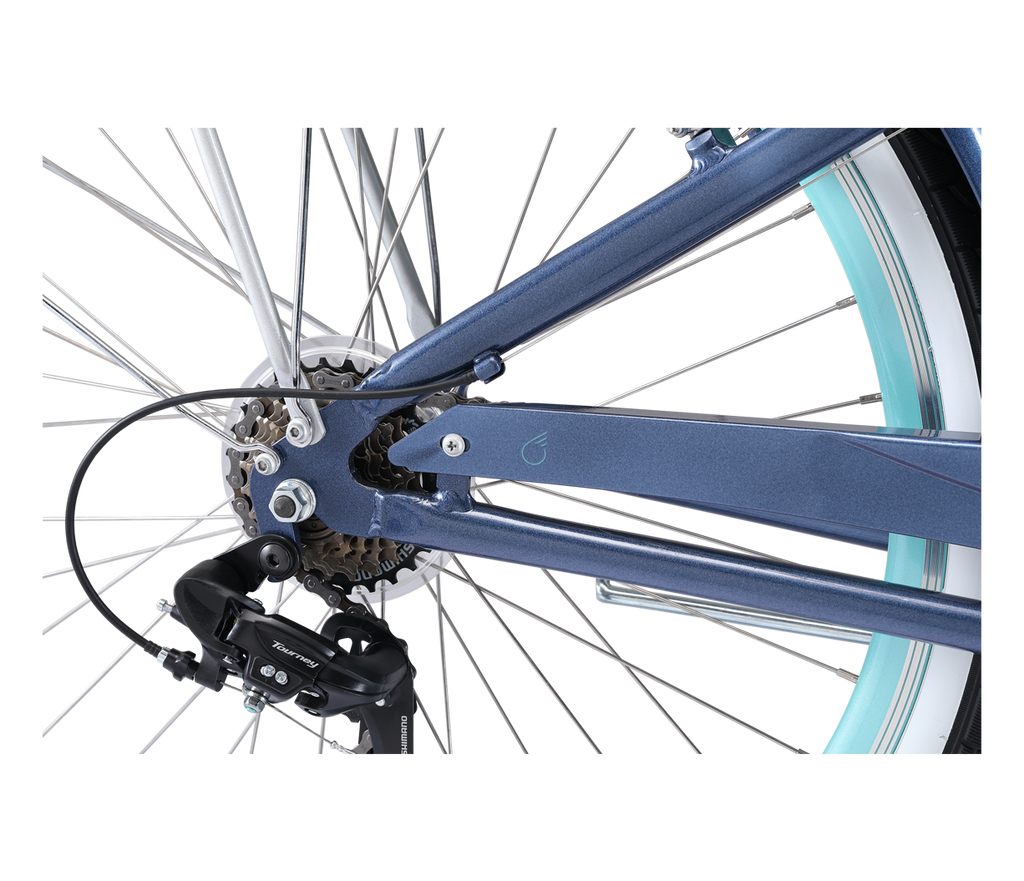 sixthreezero EVRYjourney Women's w/ Integrated Lock 26" 7-Speed Step-Through Touring Hybrid Bicycle