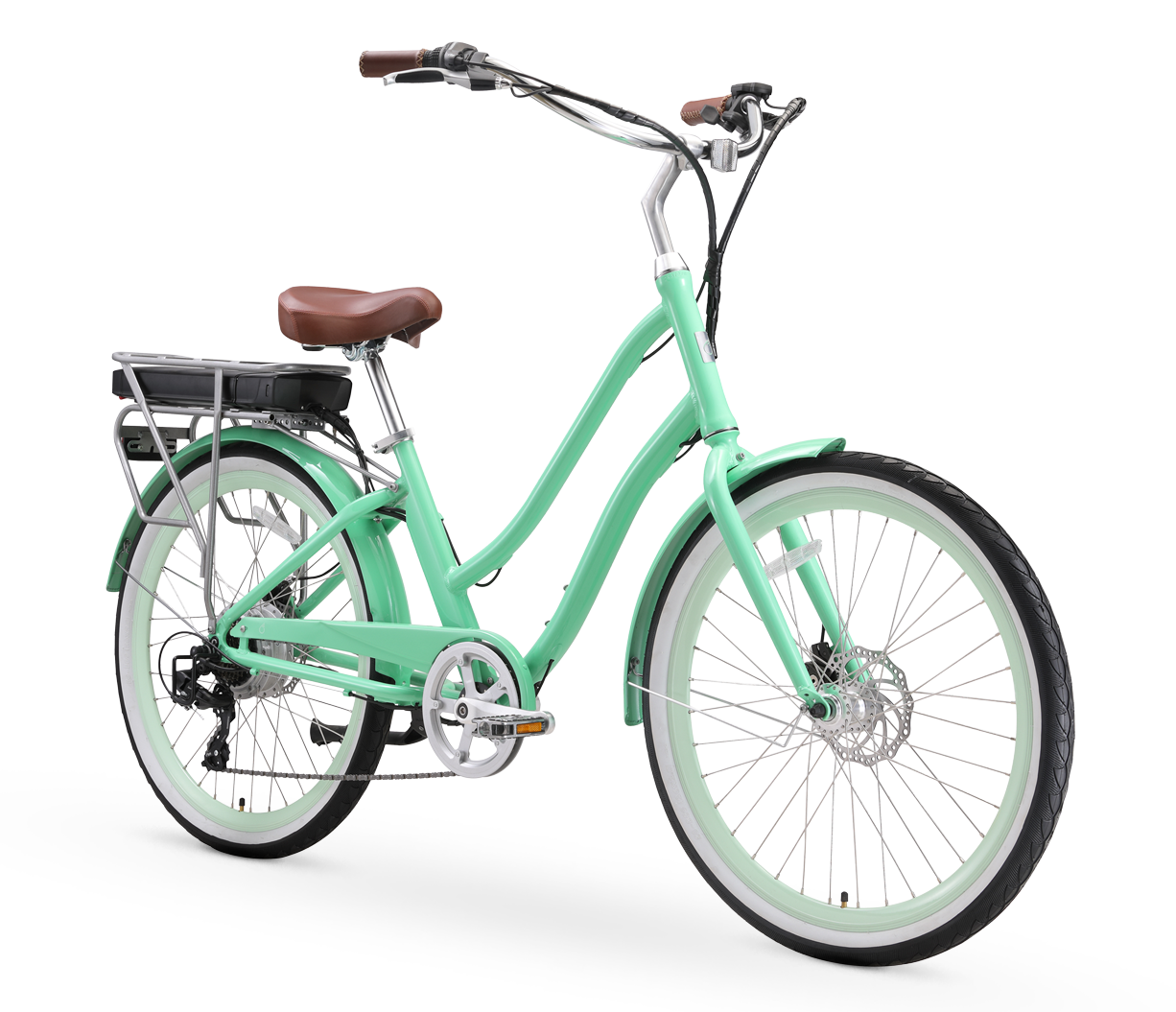 sixthreezero EVRYjourney Women's 26" 500W 7 Speed Electric Hybrid Bicycle