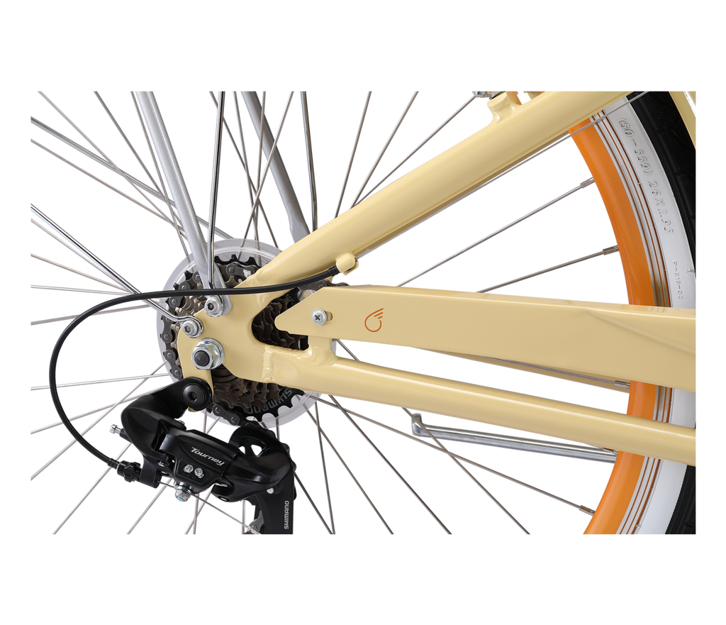 sixthreezero EVRYjourney Women's w/ Integrated Lock 26" 7-Speed Step-Through Touring Hybrid Bicycle