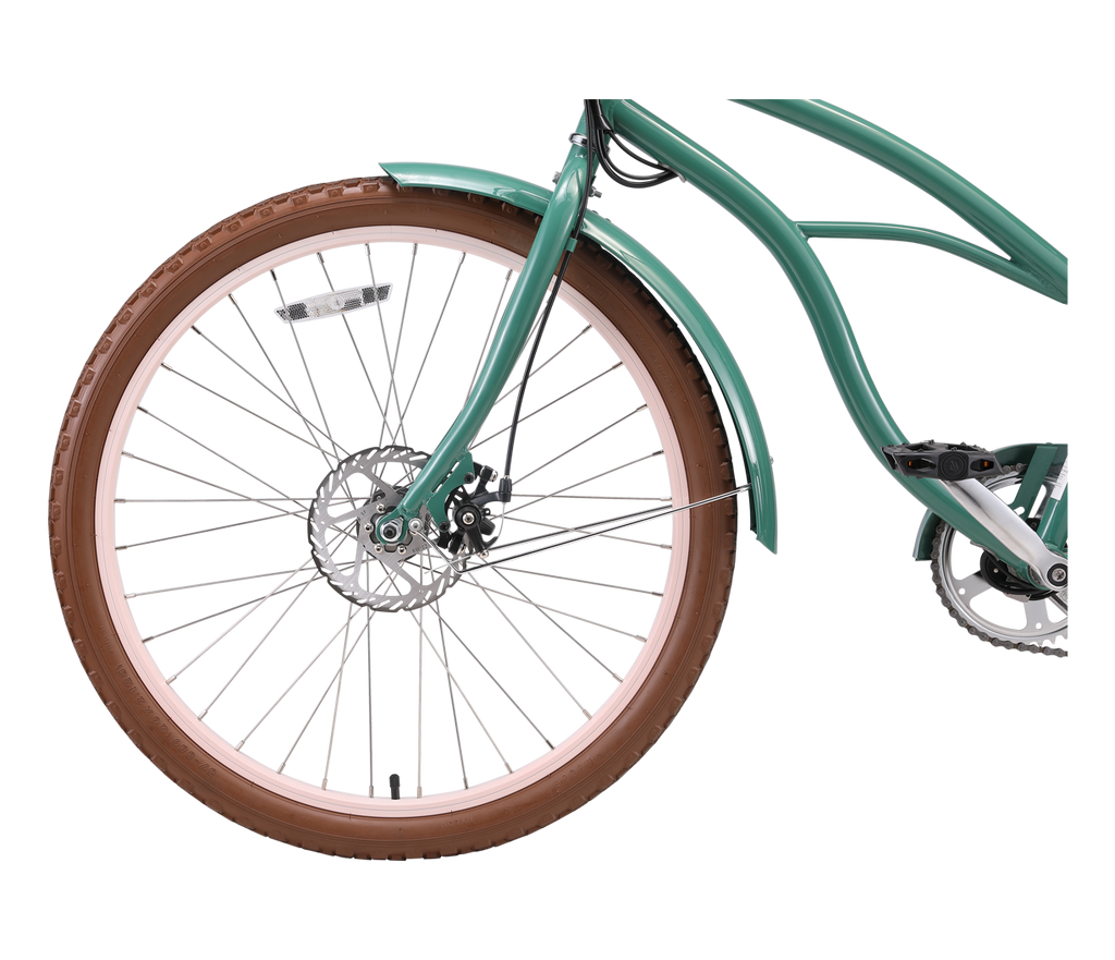 sixthreezero Around the Block Women's NEW 26" 500W 7-Speed Beach Cruiser Bicycle with Rear Rack