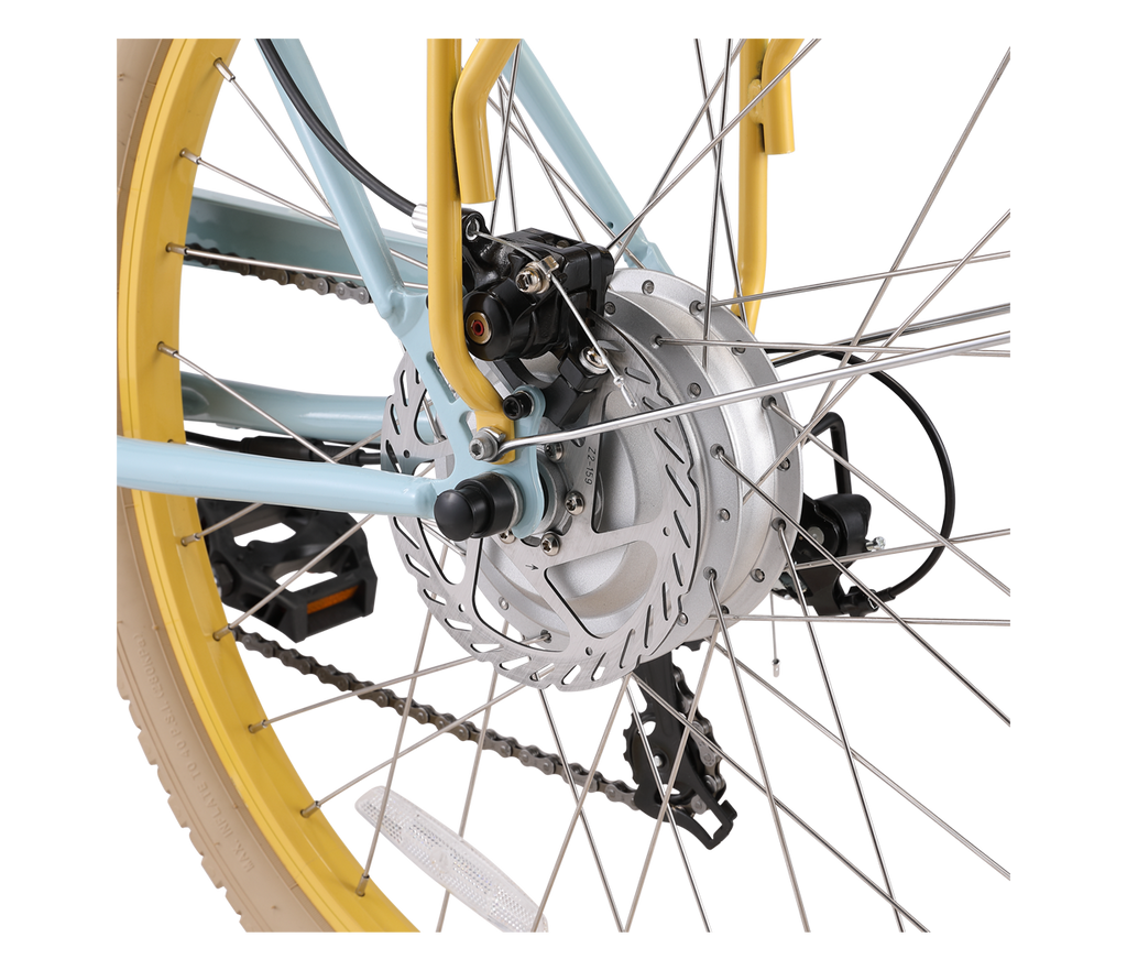 sixthreezero Around the Block Women's NEW 26" 500W 7-Speed Beach Cruiser Bicycle with Rear Rack