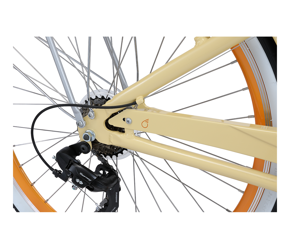 sixthreezero EVRYjourney Deluxe Women's 26" 7-Speed Touring Hybrid Bicycle w/ Integrated Lock, Basket, Light