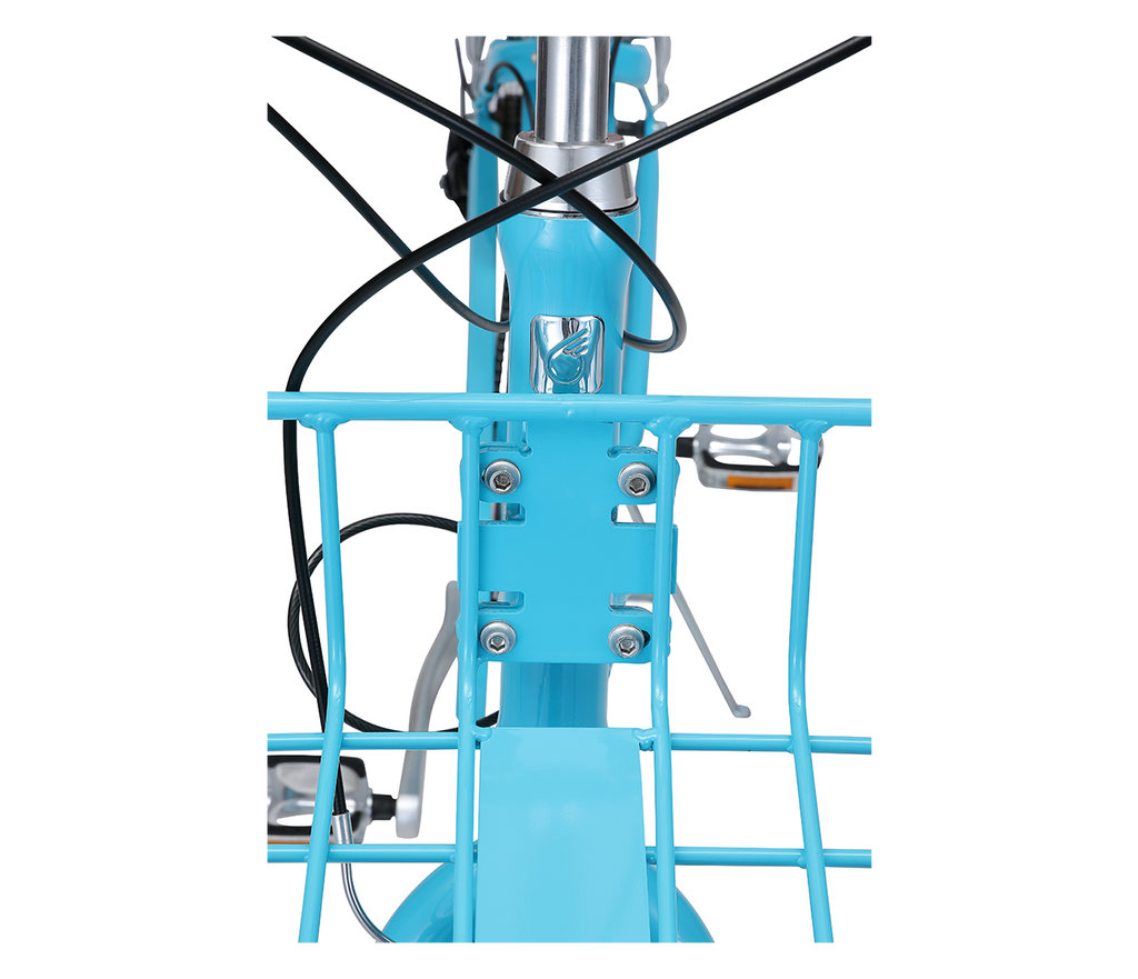 sixthreezero EVRYjourney Deluxe Women's 26" 7-Speed Touring Hybrid Bicycle w/ Integrated Lock, Basket, Light