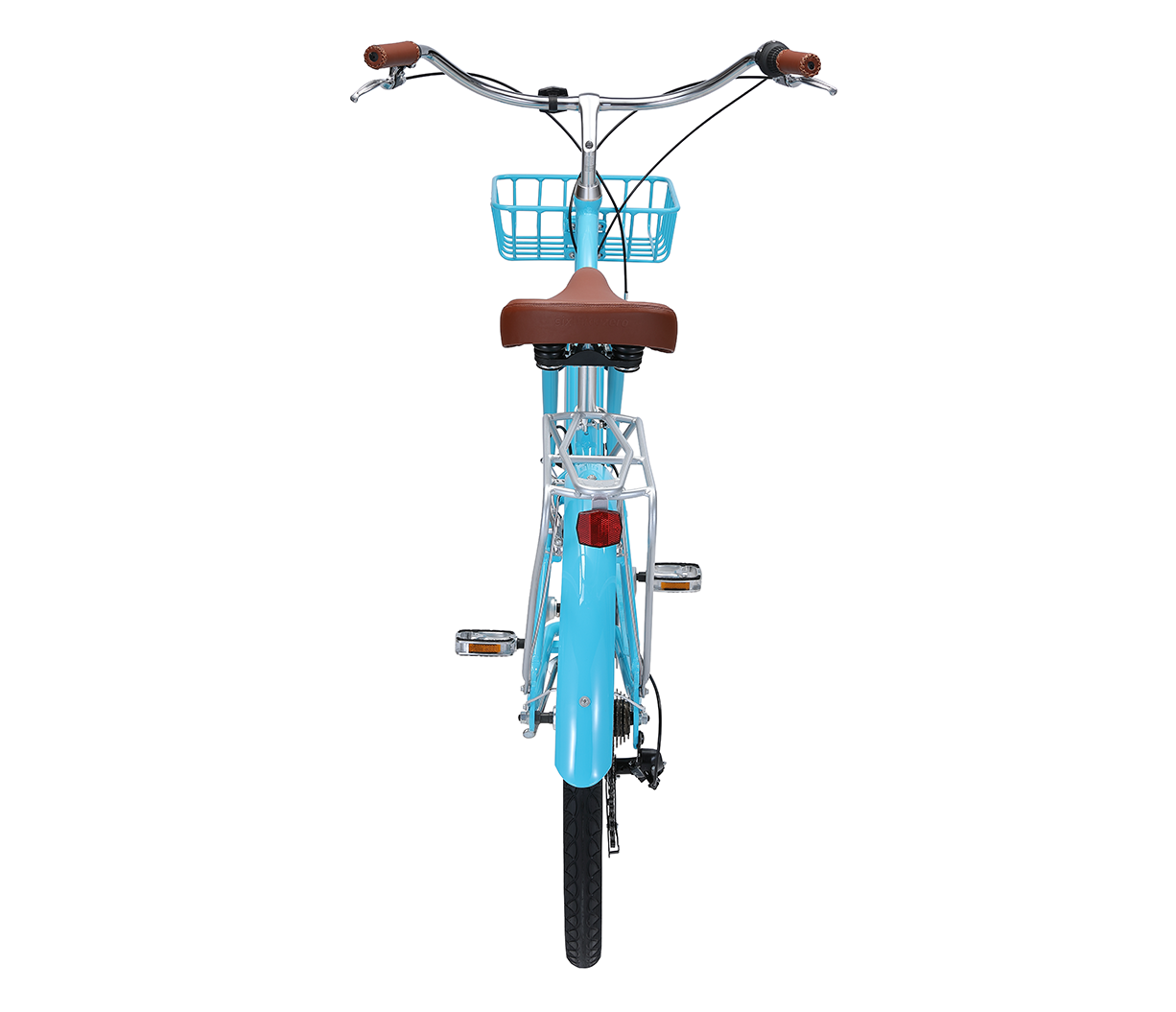 sixthreezero EVRYjourney Deluxe Women's 26" 7-Speed Touring Hybrid Bicycle w/ Integrated Lock, Basket, Light