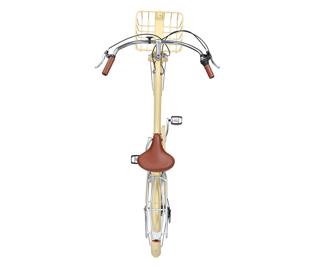 sixthreezero EVRYjourney Deluxe Women's 26" 7-Speed Touring Hybrid Bicycle w/ Integrated Lock, Basket, Light
