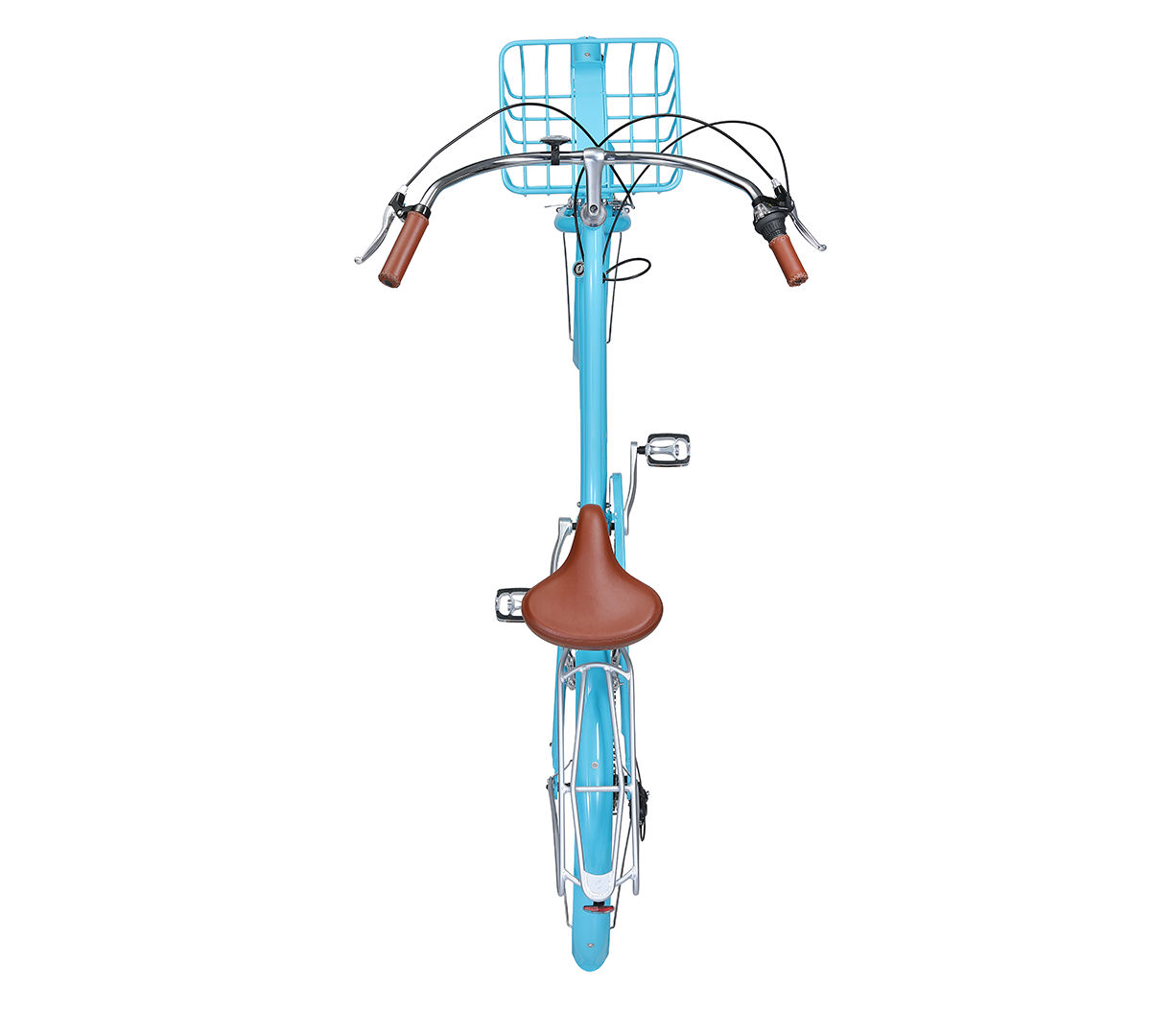 sixthreezero EVRYjourney Deluxe Women's 26" 7-Speed Touring Hybrid Bicycle w/ Integrated Lock, Basket, Light