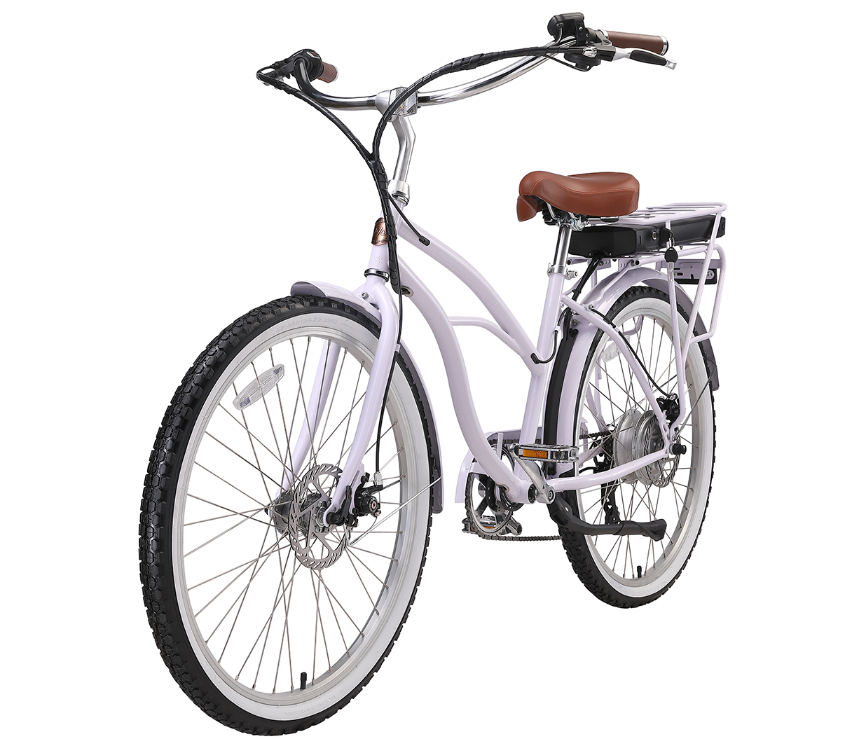 A/O Amelia Electric Beach Cruiser Bike 7-Speed 500W - Women's Lavender ...