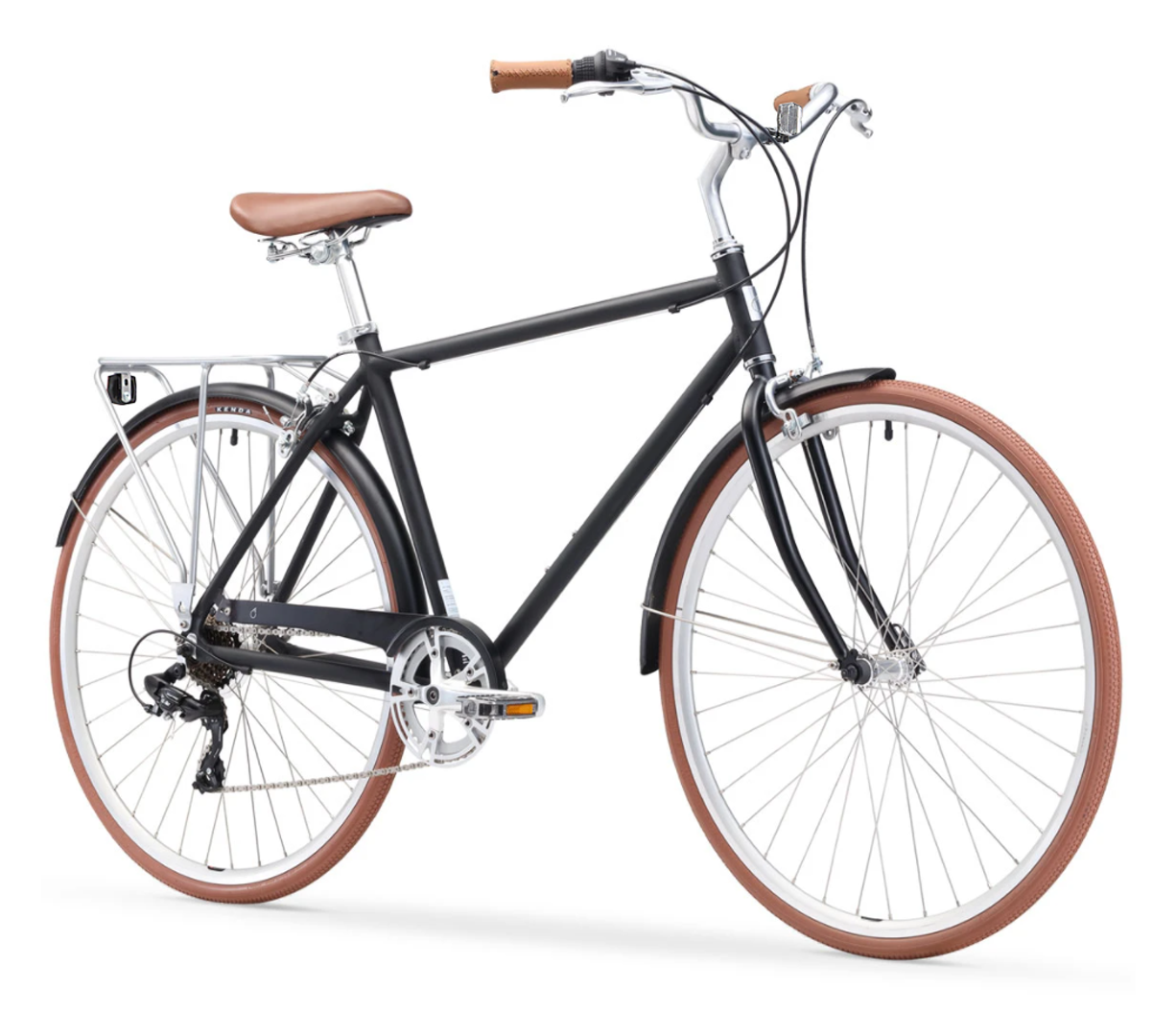 sixthreezero Ride in the Park Men's 7 Speed Touring City Bike with Rear Rack