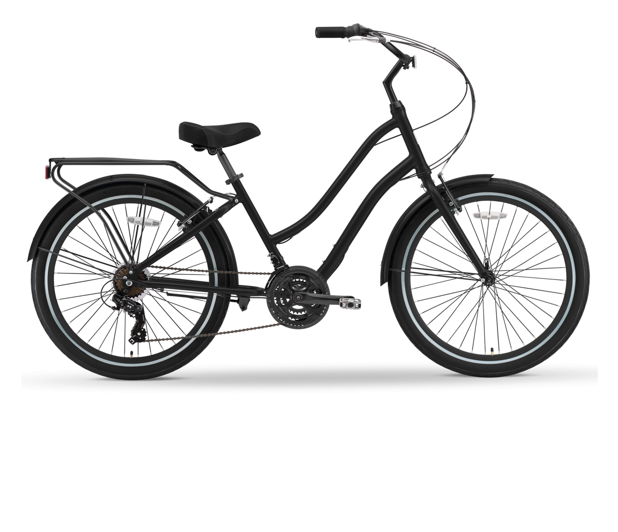 sixthreezero EVRYjourney Women's 26" 21 Speed Step-Through Touring Hybrid Bicycle