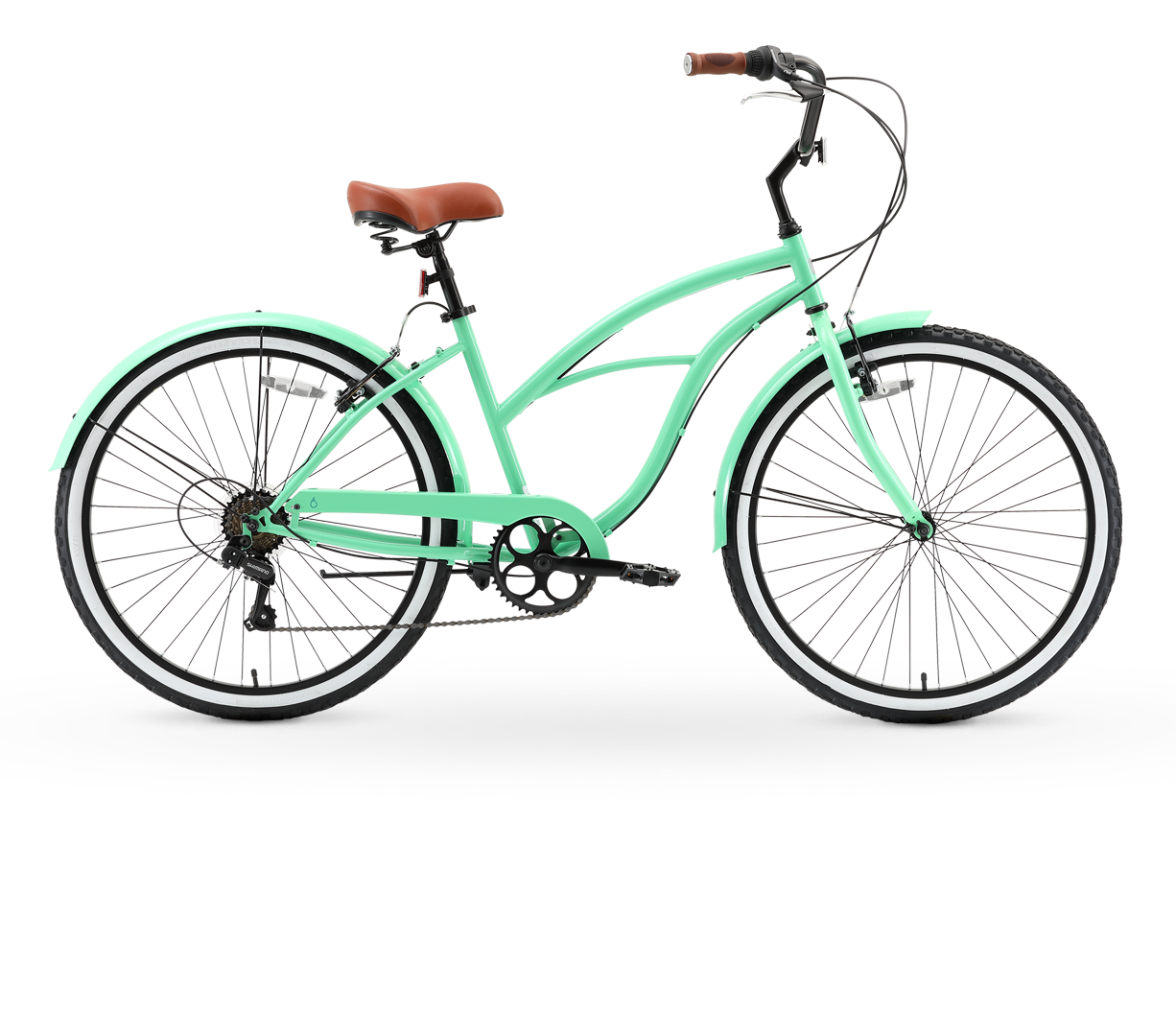 sixthreezero Around the Block Women's Casual 7-Speed Beach Cruiser Bicycle