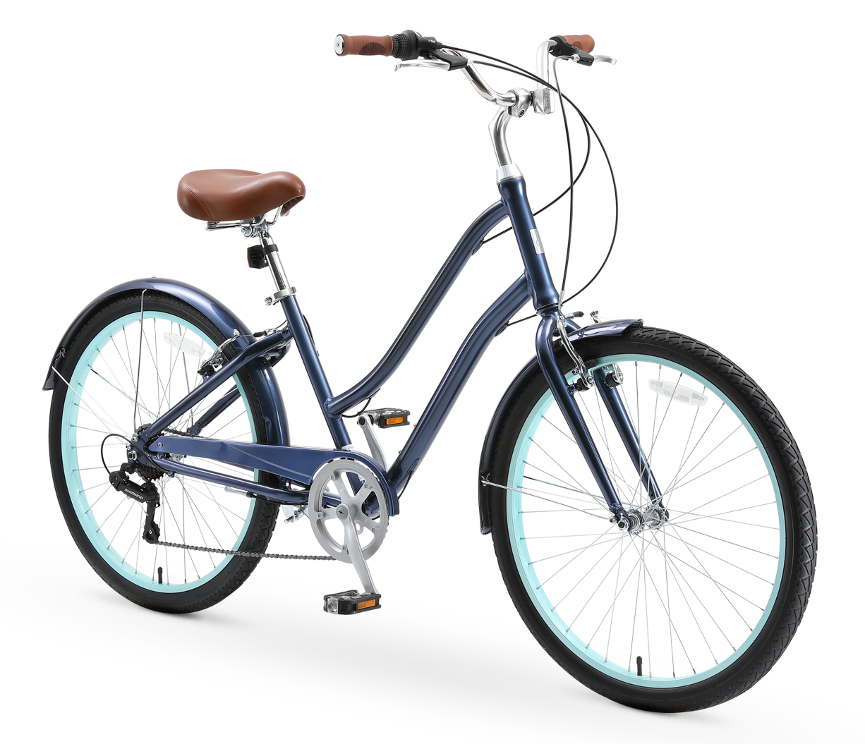 sixthreezero EVRYjourney Women's Casual Edition 26" 7-Speed Step-Through Touring Hybrid Bicycle