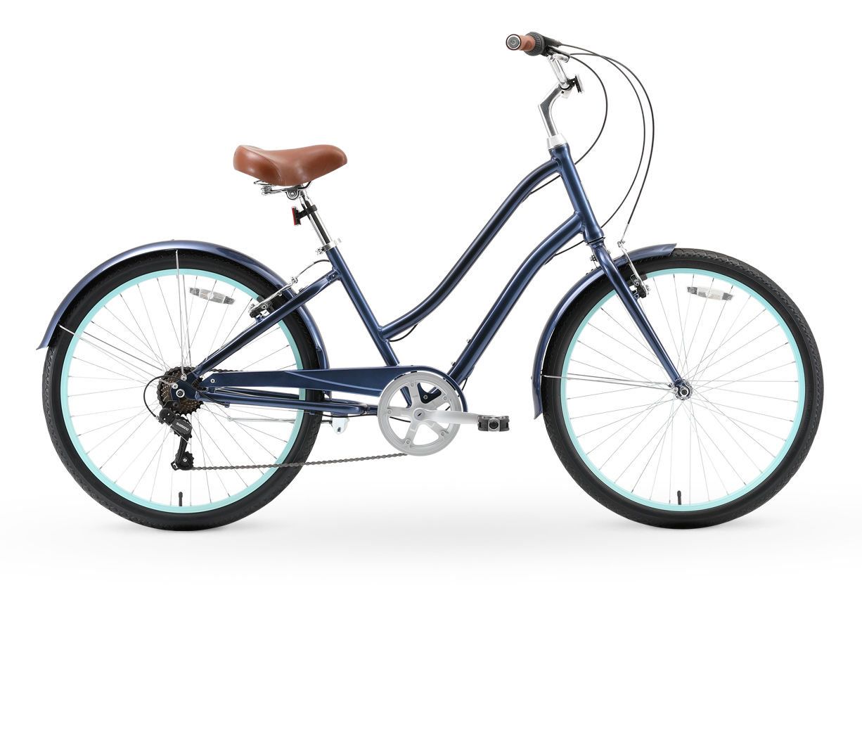 sixthreezero EVRYjourney Women's Casual Edition 26" 7-Speed Step-Through Touring Hybrid Bicycle