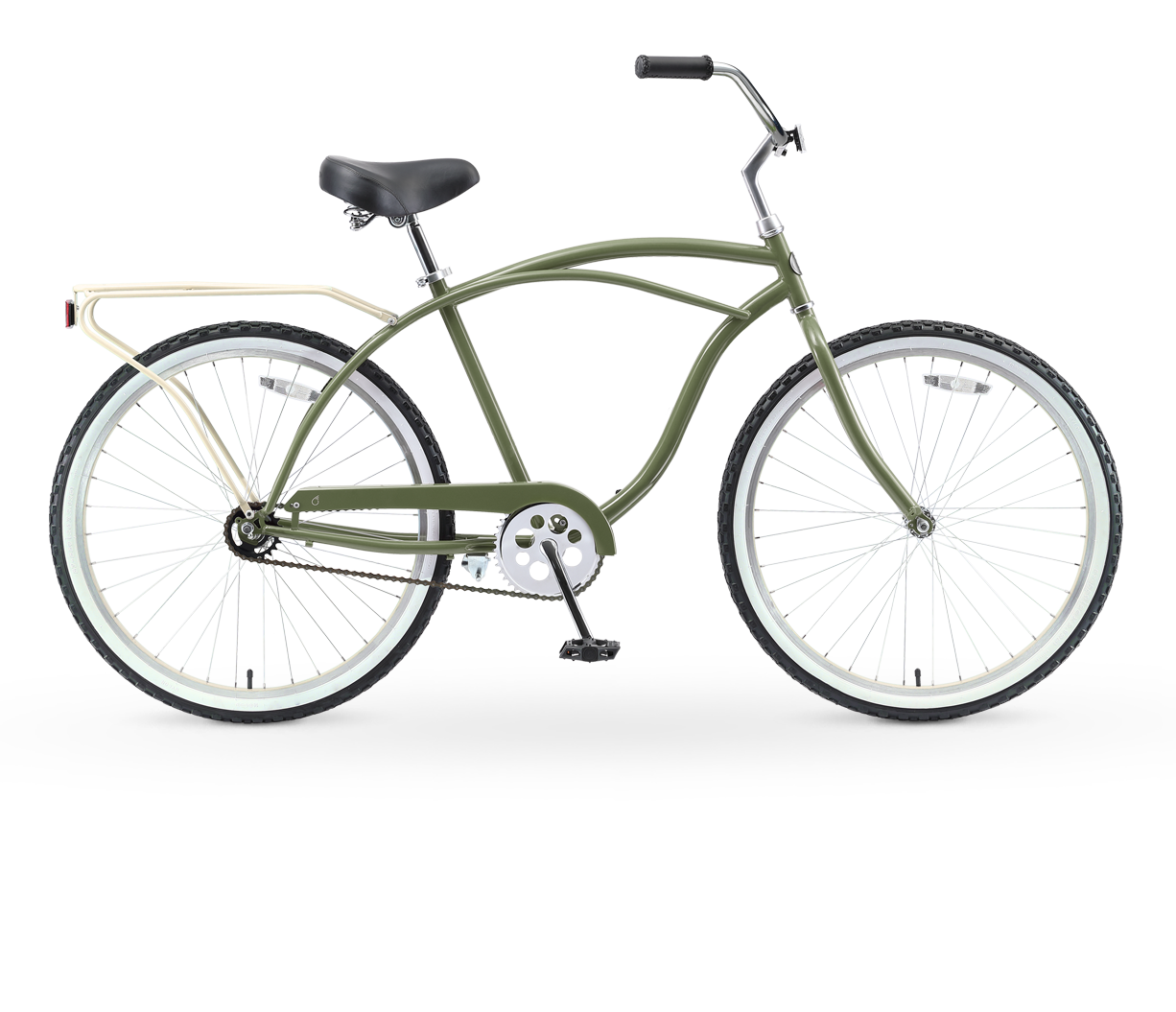 sixthreezero NEW Around the Block Men's 26" Single Speed Beach Cruiser Bicycle with Rear Rack